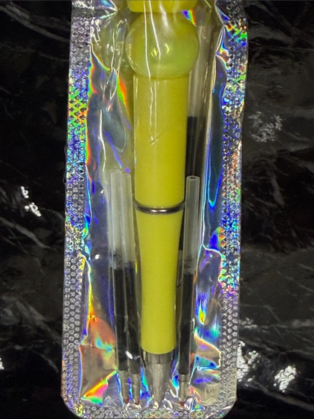 Chip from Beauty & the Beast Focal Bead Pen Blue & Black Ink